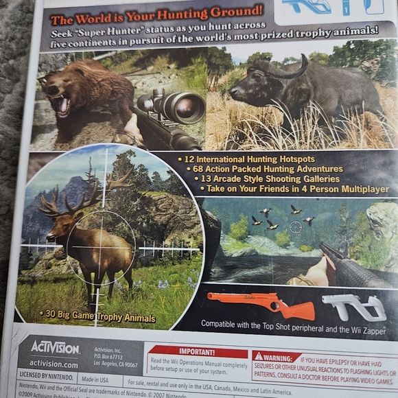 Wii Cabela's Big Hunter 2010 Rated Teen Activision - Picture 8 of 11